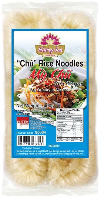 80004 Huong Sen “Chũ” Rice Noodles 400g x 24 bags – Hainan Foods